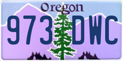 OR license plate 973DWC