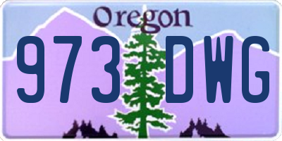 OR license plate 973DWG