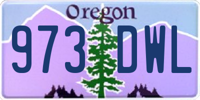 OR license plate 973DWL