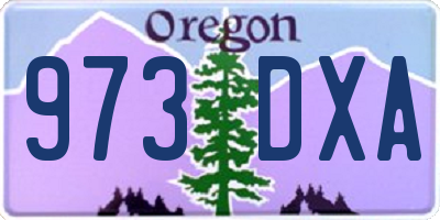OR license plate 973DXA