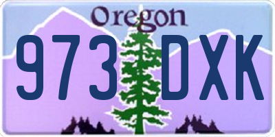 OR license plate 973DXK