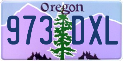 OR license plate 973DXL