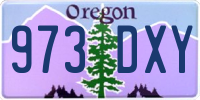 OR license plate 973DXY
