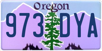 OR license plate 973DYA