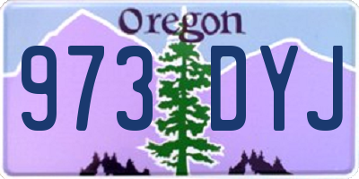 OR license plate 973DYJ
