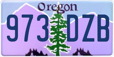 OR license plate 973DZB