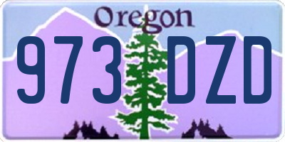 OR license plate 973DZD