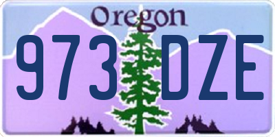 OR license plate 973DZE