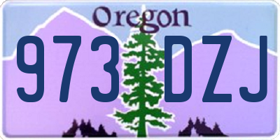 OR license plate 973DZJ
