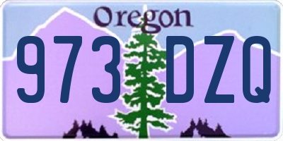 OR license plate 973DZQ