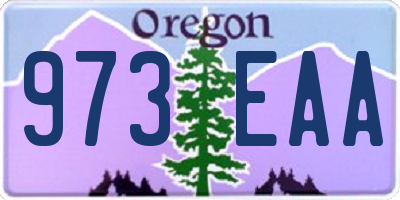 OR license plate 973EAA