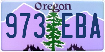 OR license plate 973EBA