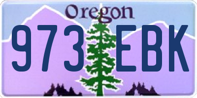 OR license plate 973EBK