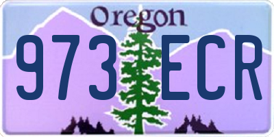 OR license plate 973ECR