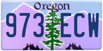 OR license plate 973ECW