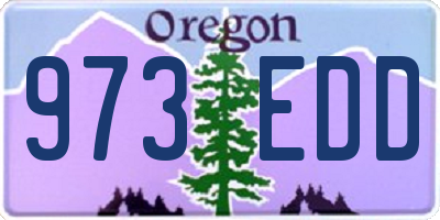 OR license plate 973EDD