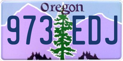 OR license plate 973EDJ