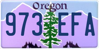 OR license plate 973EFA