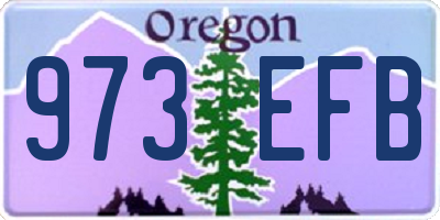 OR license plate 973EFB