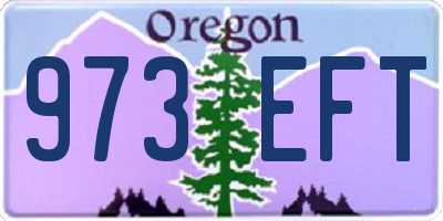 OR license plate 973EFT