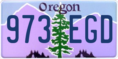 OR license plate 973EGD