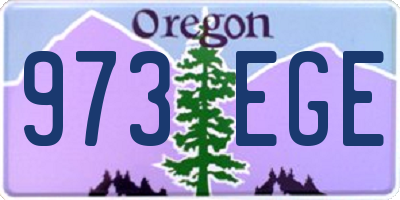 OR license plate 973EGE