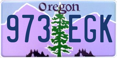 OR license plate 973EGK