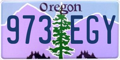 OR license plate 973EGY