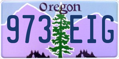 OR license plate 973EIG