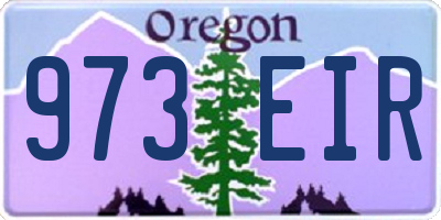 OR license plate 973EIR