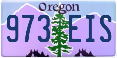 OR license plate 973EIS