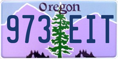 OR license plate 973EIT