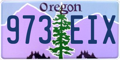 OR license plate 973EIX