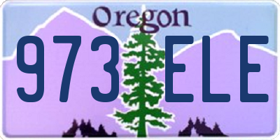 OR license plate 973ELE