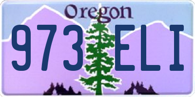 OR license plate 973ELI