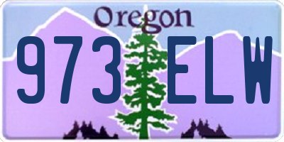 OR license plate 973ELW