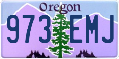 OR license plate 973EMJ