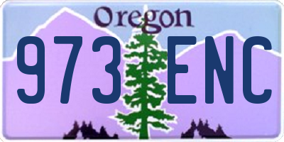 OR license plate 973ENC