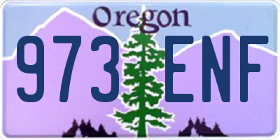 OR license plate 973ENF