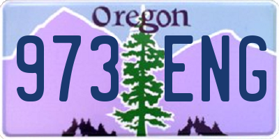 OR license plate 973ENG