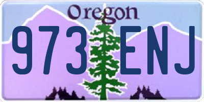 OR license plate 973ENJ