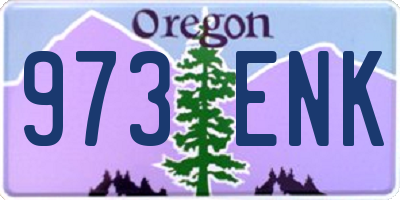 OR license plate 973ENK