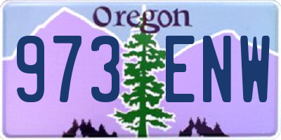OR license plate 973ENW