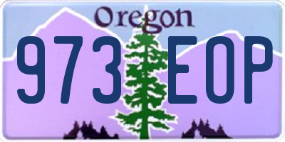 OR license plate 973EOP