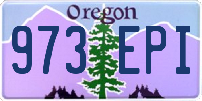 OR license plate 973EPI