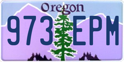 OR license plate 973EPM