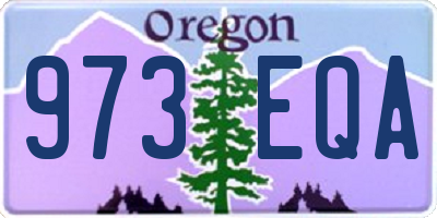 OR license plate 973EQA