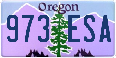 OR license plate 973ESA