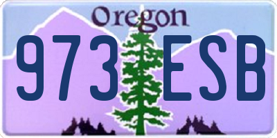 OR license plate 973ESB