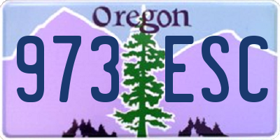 OR license plate 973ESC